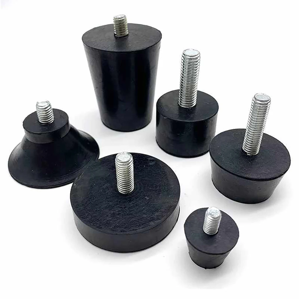 M6 M8 M10 Rubber Adjustable Feet Pad Feet Pad With Screw Table Chair Balck Leveling Foot Pad Furniture Leg Anti-shock Protection