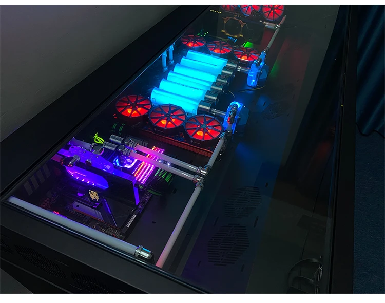 A68 Computer chassis integrated table, two hosts can be installed for two people, cool large chassis table,