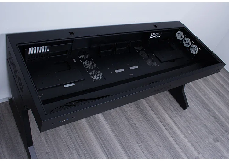 A68 Computer chassis integrated table, two hosts can be installed for two people, cool large chassis table,