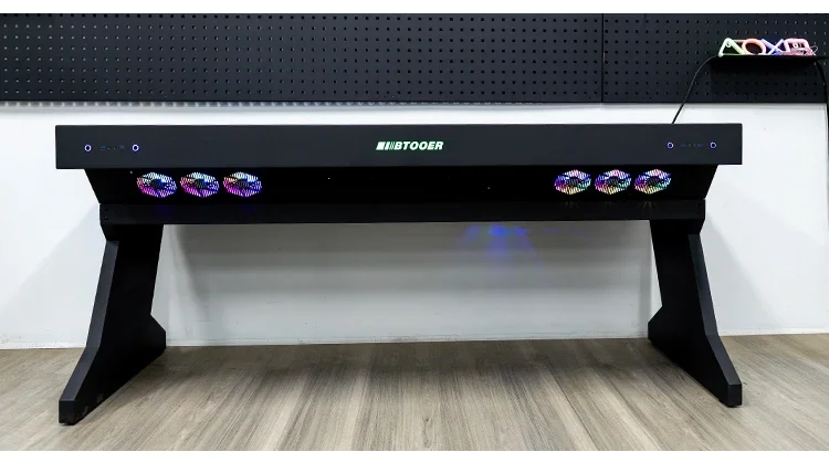 A68 Computer chassis integrated table, two hosts can be installed for two people, cool large chassis table,