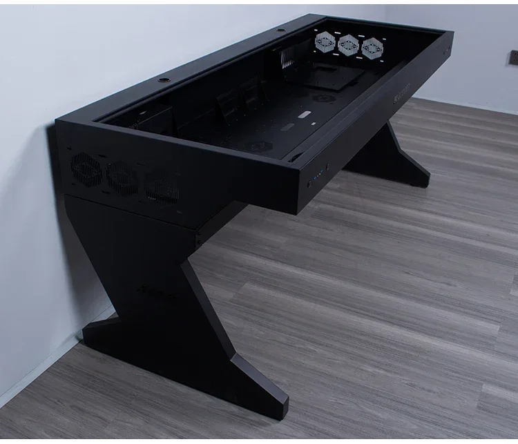 A68 Computer chassis integrated table, two hosts can be installed for two people, cool large chassis table,