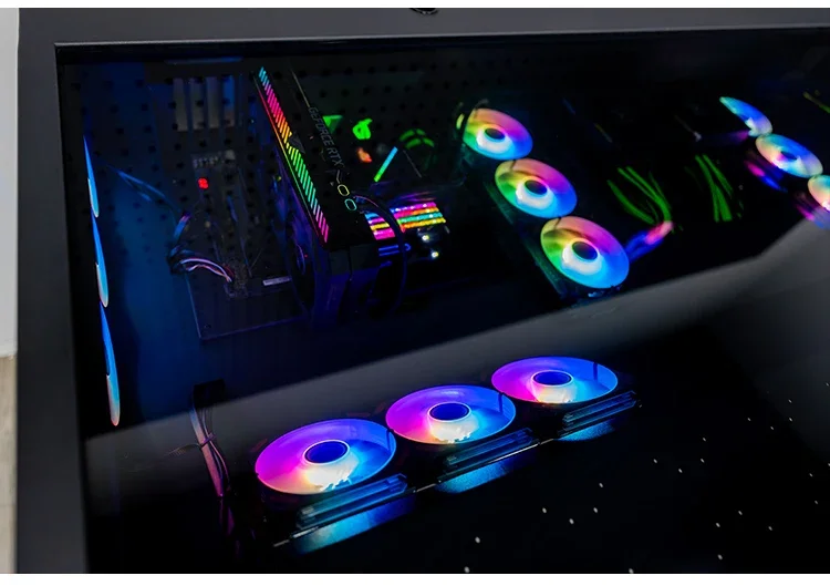 A68 Computer chassis integrated table, two hosts can be installed for two people, cool large chassis table,