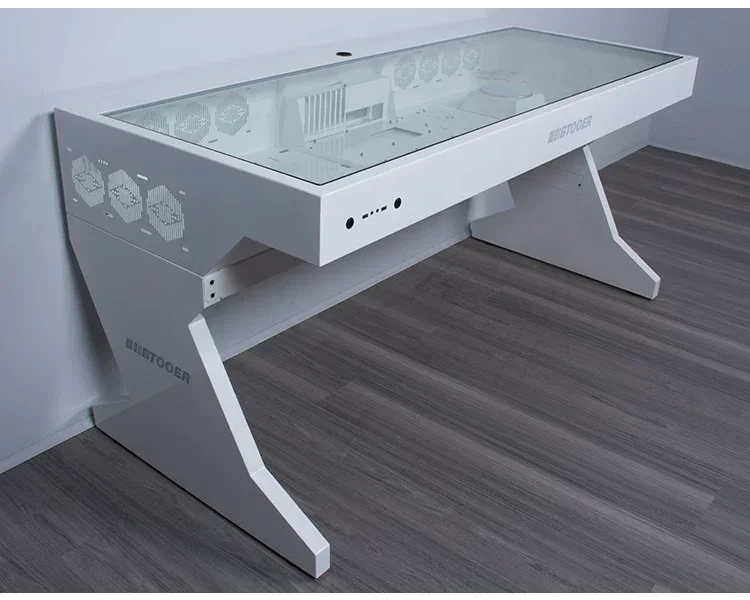 A68 Computer chassis integrated table, two hosts can be installed for two people, cool large chassis table,