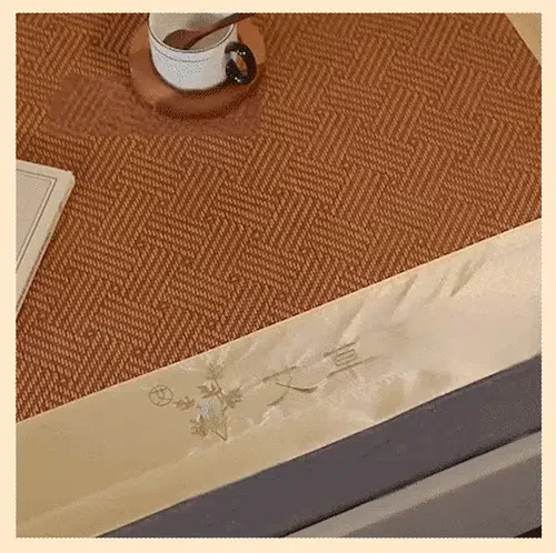 Ice Silk Summer Cooling Mat Natural Vine Foldable Double-Sided Bamboo Mat for 1.5/1.8m Bed Naked Sleeping Dormitory Home Use