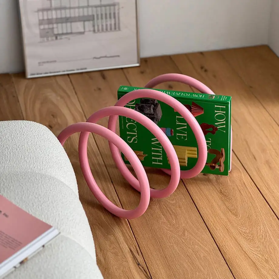 Shelf Small Storage Office Table with Books CD Discs Countertop Finishing Shelf Desktop Bookshelf