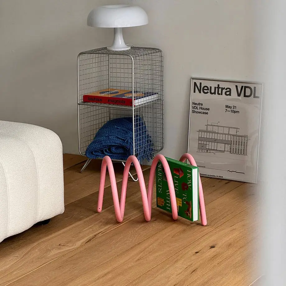 Shelf Small Storage Office Table with Books CD Discs Countertop Finishing Shelf Desktop Bookshelf