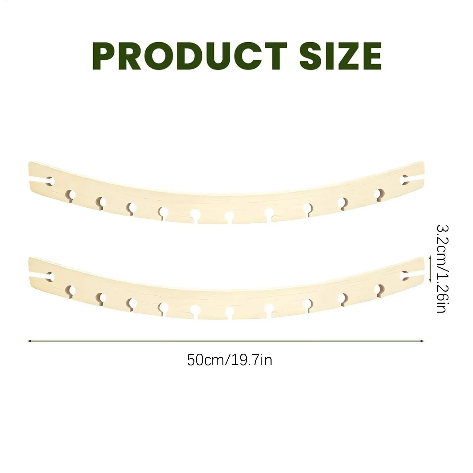 2pcs Hammock Swing Spreader Bar Wooden Detachable Portable Support Hammock Replacement Parts for Camping Backyard Patio