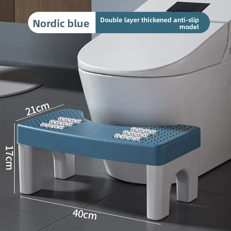 From China Thickened Toilet Stool Home Use Bathroom Chair Children Pregnant Women Footrest Plastic Material