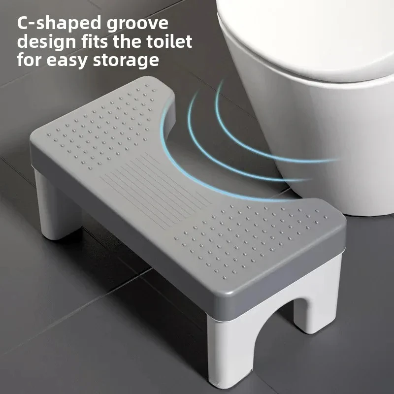 From China Thickened Toilet Stool Home Use Bathroom Chair Children Pregnant Women Footrest Plastic Material