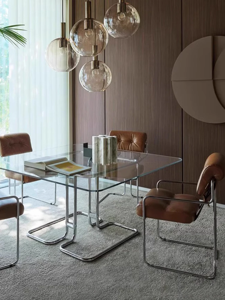 Modern Dining Chairs Leather Luxury Dining Chair Living Room Office Conference Armchair Soft Stool Interior Home Furniture