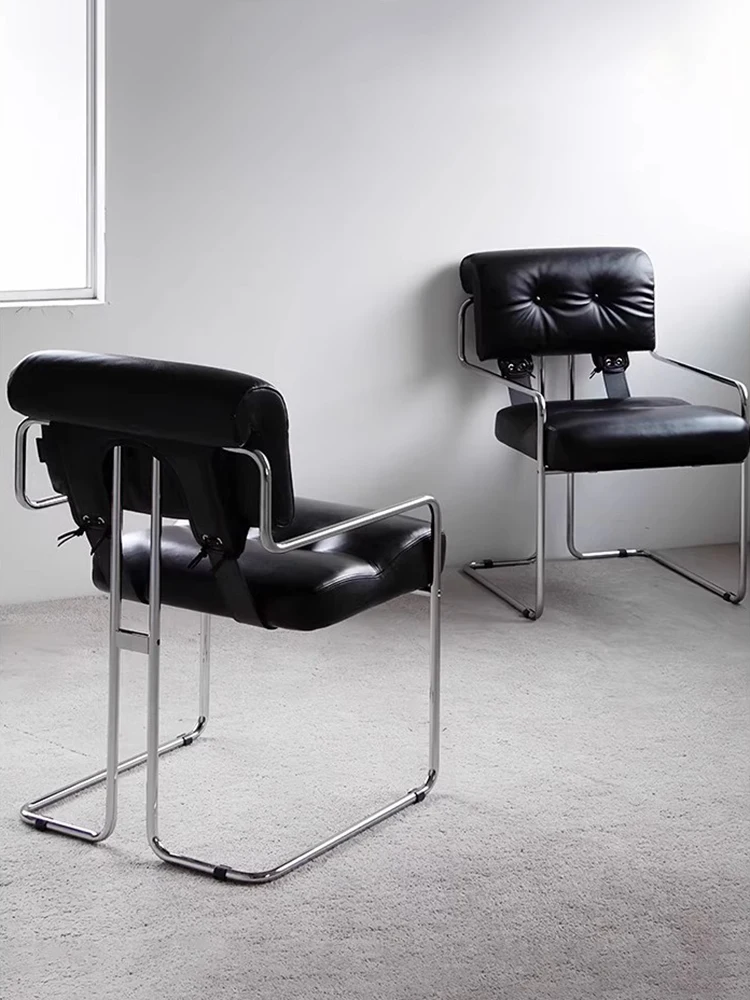 Modern Dining Chairs Leather Luxury Dining Chair Living Room Office Conference Armchair Soft Stool Interior Home Furniture