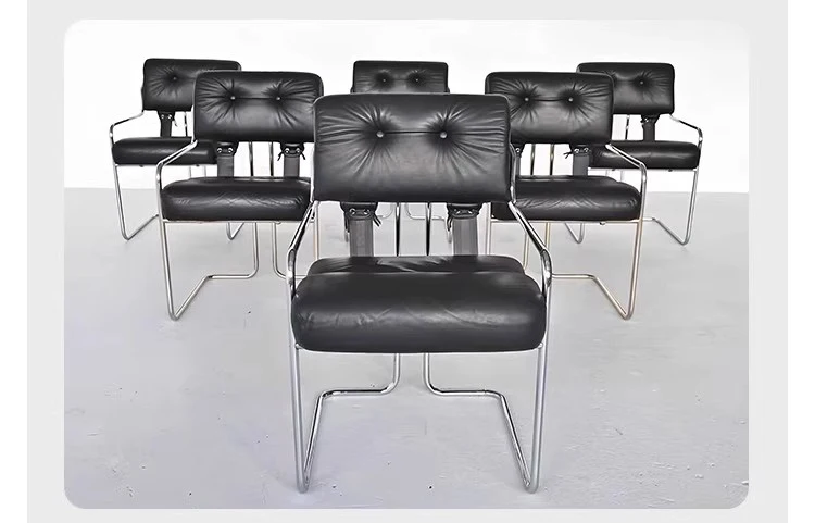 Modern Dining Chairs Leather Luxury Dining Chair Living Room Office Conference Armchair Soft Stool Interior Home Furniture