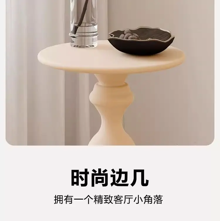 Minimally modern small apartment, bedside living room, sofa, coffee table, iron round table, ins style