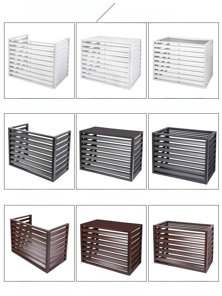 Aluminum Alloy Air Conditioner Outdoor Unit Protective Cover Weatherproof Ventilated Welded Fence Exterior Wall Renovationone
