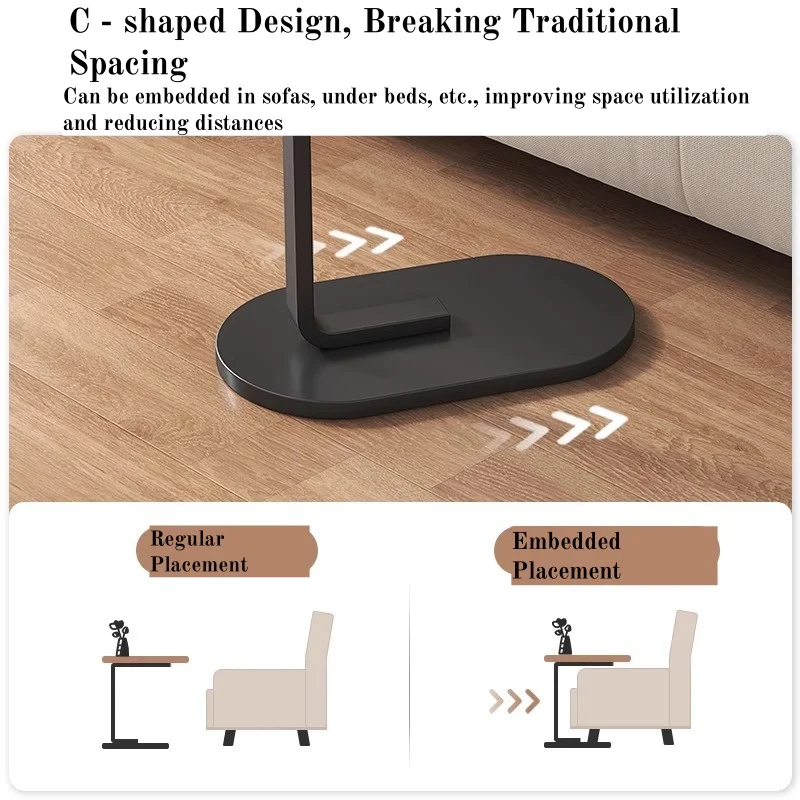 Foldable Adjustable Laptop Bedside Table Multifunctional Lift Workstation Small Space Computer Desk for Home Office Tea& Reading