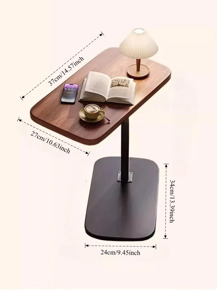 Foldable Adjustable Laptop Bedside Table Multifunctional Lift Workstation Small Space Computer Desk for Home Office Tea& Reading