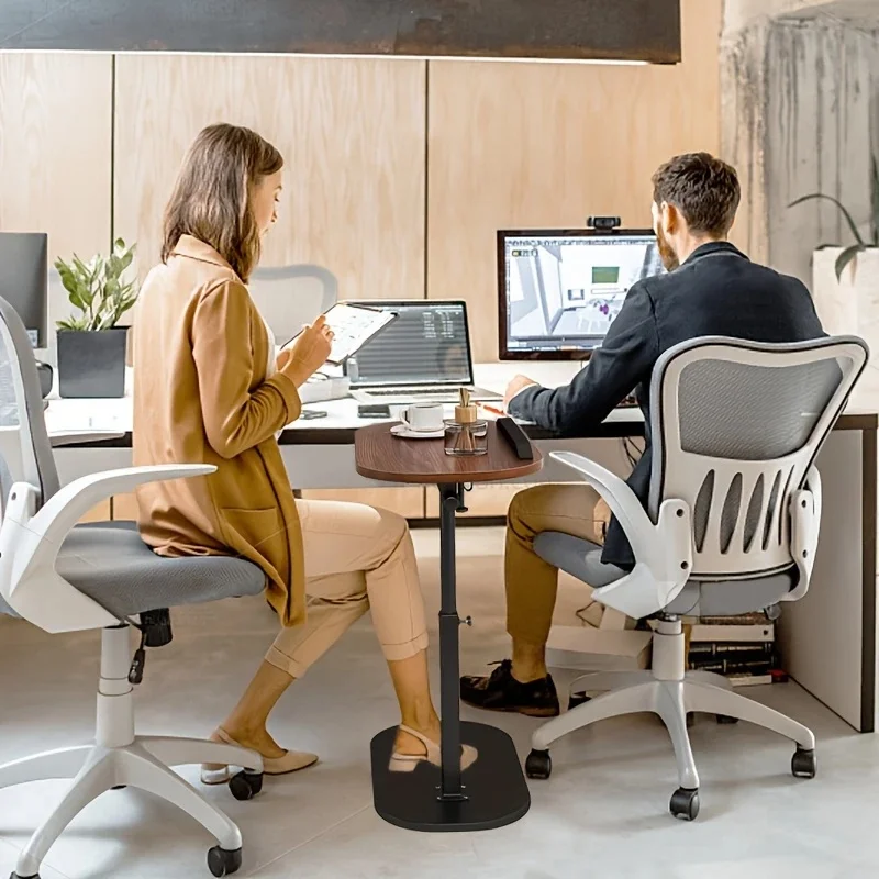 Foldable Adjustable Laptop Bedside Table Multifunctional Lift Workstation Small Space Computer Desk for Home Office Tea& Reading