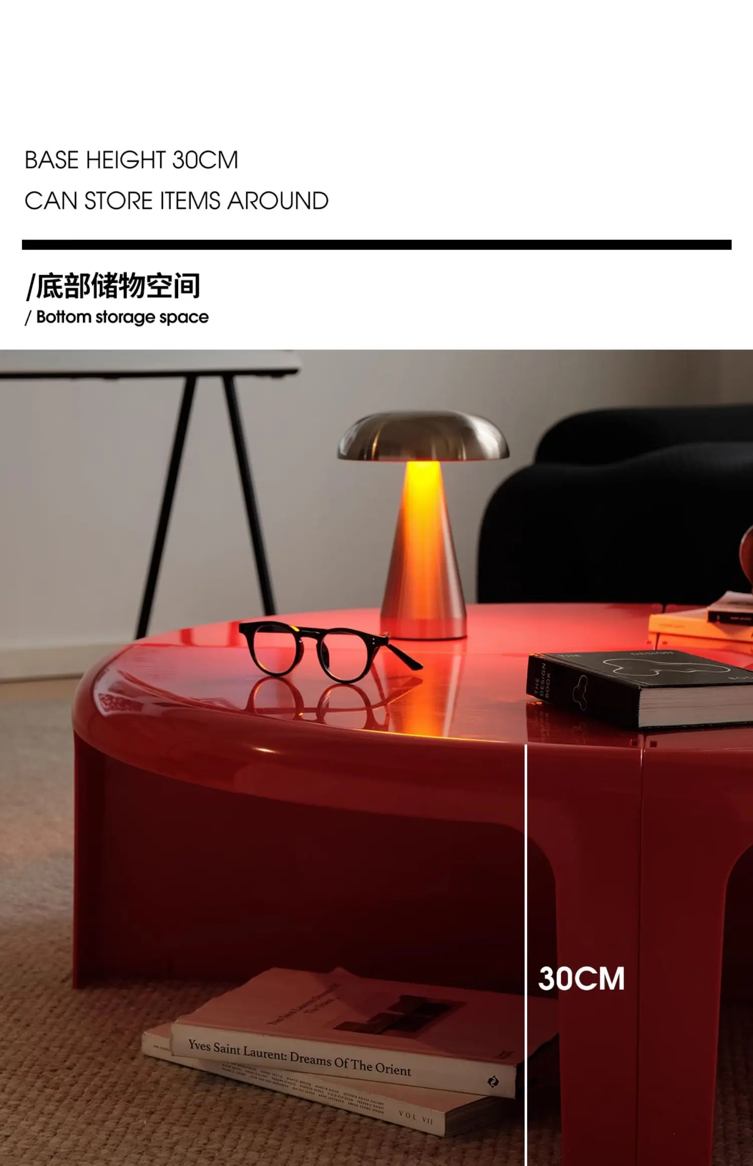Splicable Round Plastic Coffee Table Macaron Pastel Color Detachable Low Tea Table Minimalist Living Room Center Table