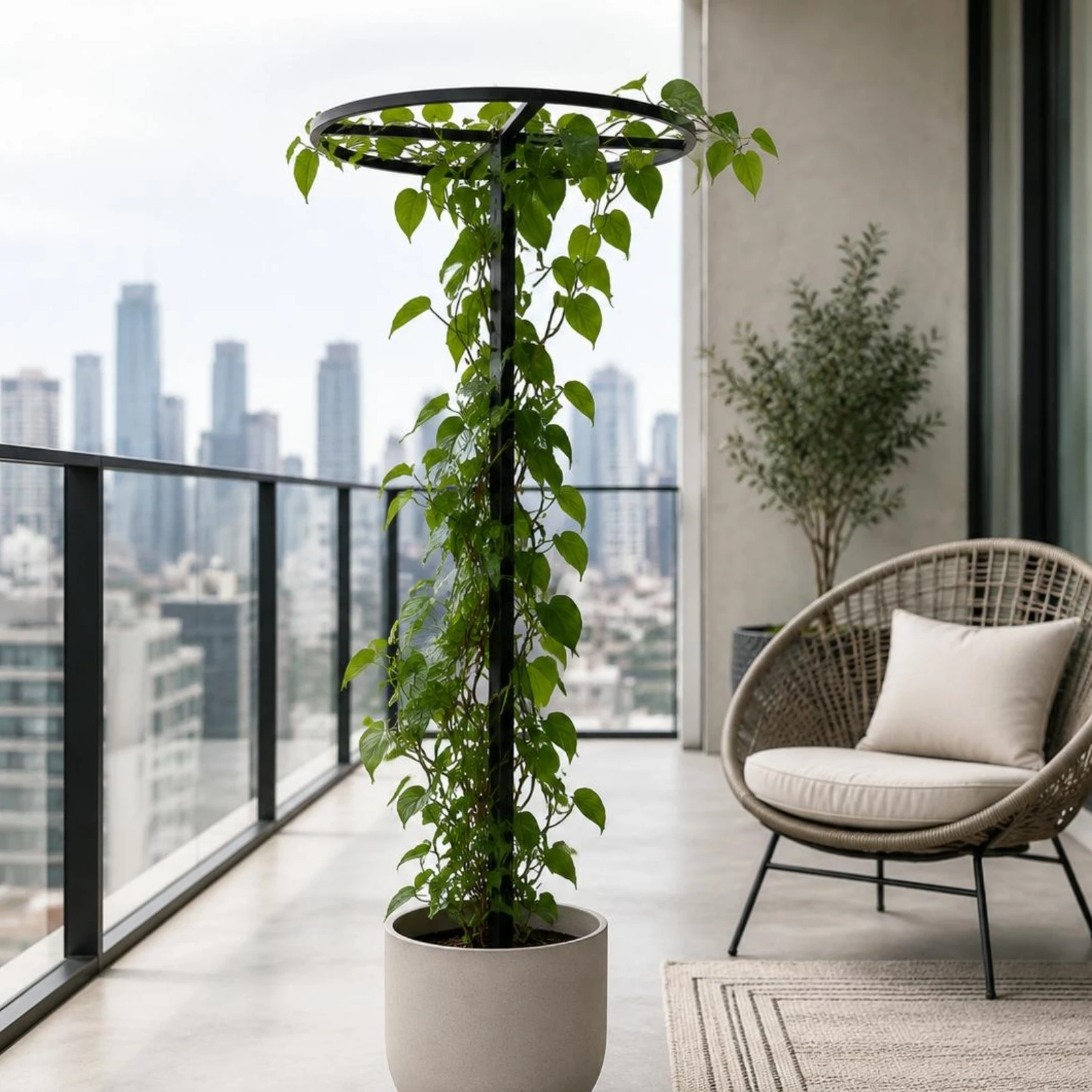 62-Inch Adjustable Support Frame Metal Dragon Fruit Stand Adjustable Vertical Gardening Trellise Indoor Outdoor Support