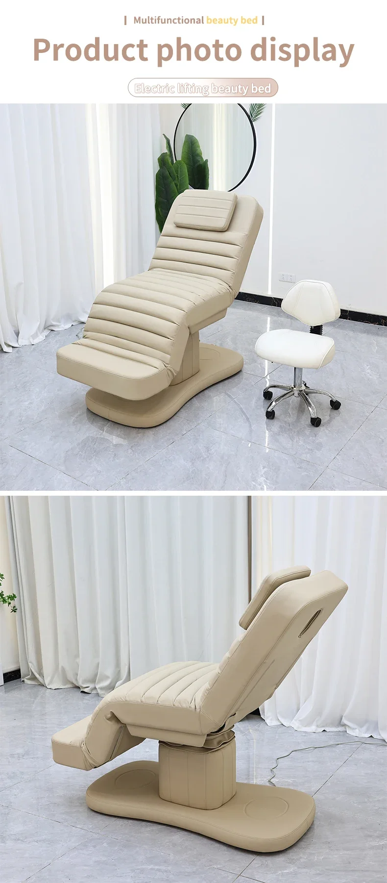 3 Motor Electric Beauty Bed Germany Warehouse Fast Delivery Adjustable Massage Table for Spa Salon Tattoo