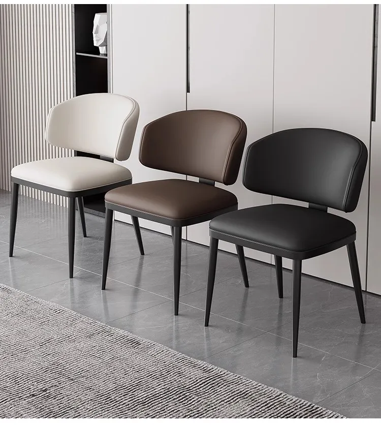 2026 New Italian Minimalist Light Luxury Dining Chair Padded Backrest Upholstered Side Chair For Home Dining Cafe