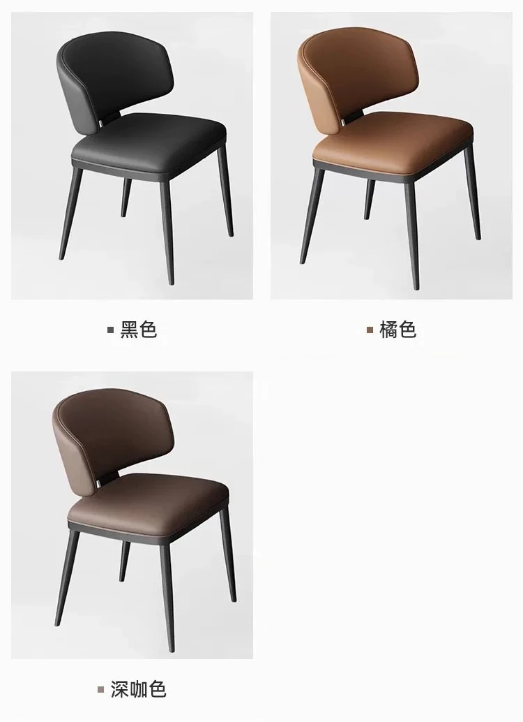 2026 New Italian Minimalist Light Luxury Dining Chair Padded Backrest Upholstered Side Chair For Home Dining Cafe