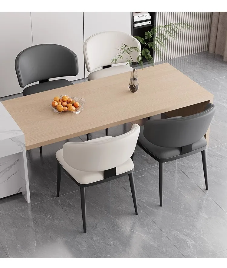 2026 New Italian Minimalist Light Luxury Dining Chair Padded Backrest Upholstered Side Chair For Home Dining Cafe