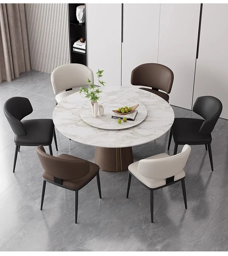 2026 New Italian Minimalist Light Luxury Dining Chair Padded Backrest Upholstered Side Chair For Home Dining Cafe