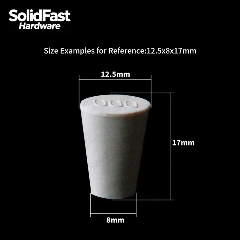 1-5Pcs White Tapered Solid Rubber Stopper Bung Plug 8-145mm Multi Sizes Lab Test Tube Bottle Water Pipe Hole Sealing Plug