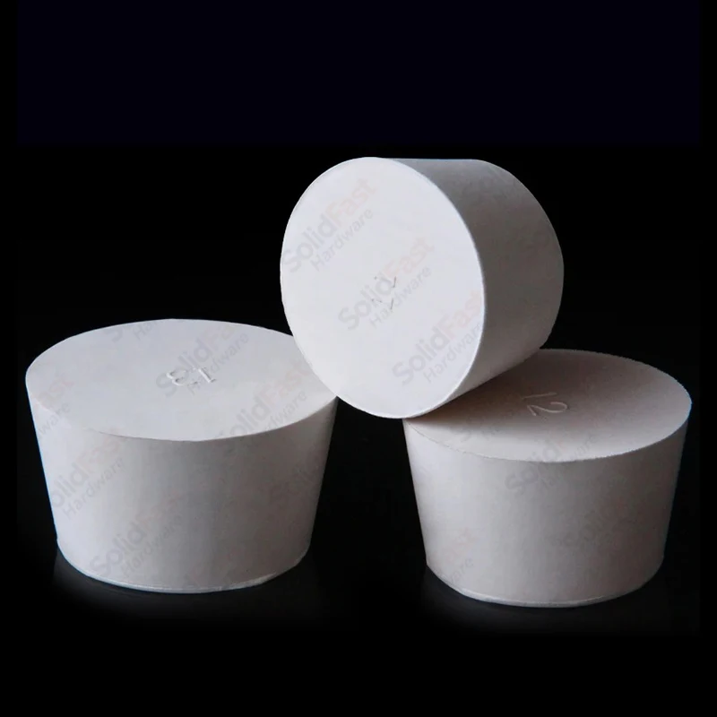 1-5Pcs White Tapered Solid Rubber Stopper Bung Plug 8-145mm Multi Sizes Lab Test Tube Bottle Water Pipe Hole Sealing Plug