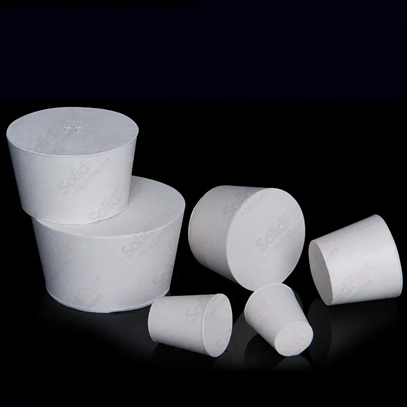 1-5Pcs White Tapered Solid Rubber Stopper Bung Plug 8-145mm Multi Sizes Lab Test Tube Bottle Water Pipe Hole Sealing Plug