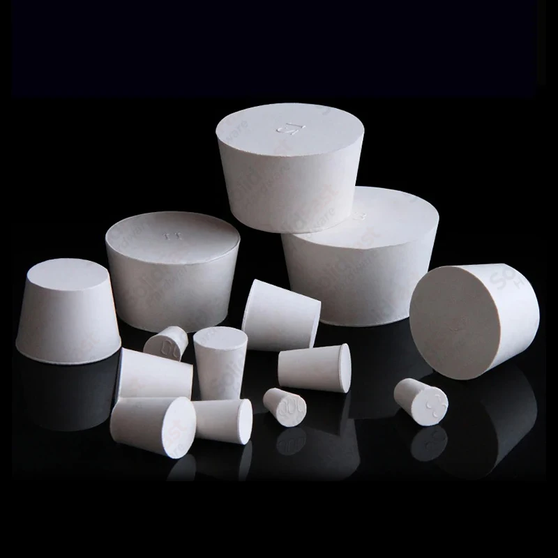 1-5Pcs White Tapered Solid Rubber Stopper Bung Plug 8-145mm Multi Sizes Lab Test Tube Bottle Water Pipe Hole Sealing Plug