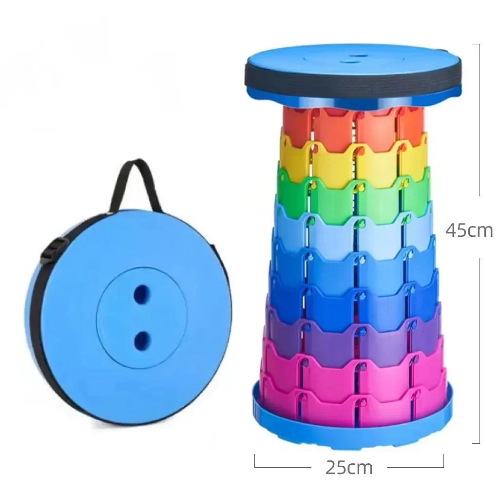 Outdoor Portable Rainbow Folding Chair - Adjustable Bench - Fishing Chair - Train Extendable Stool Outdoor Chair Folding Chair