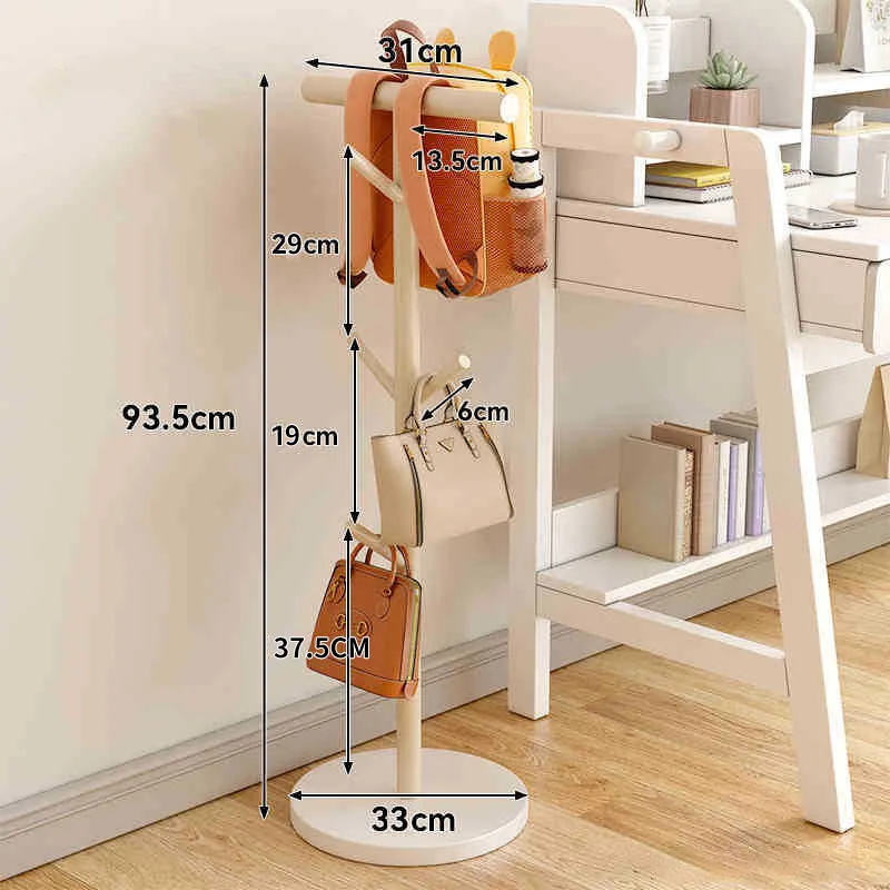 Freestanding Metal Coat Rack Heavy Duty Backpack Holder Floor Garment Hat Umbrella Organizer for Entryway Bedroom