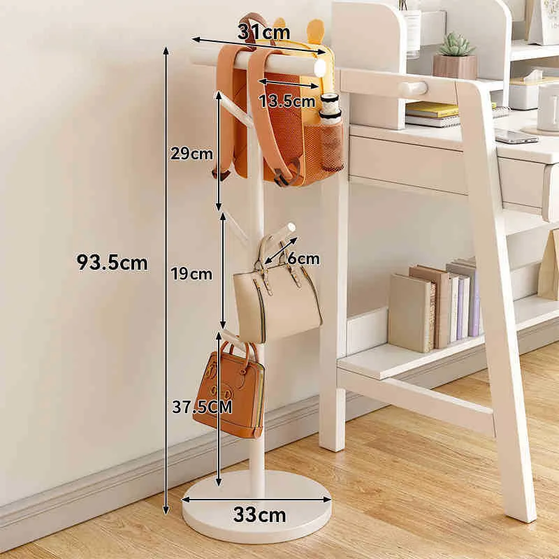 Freestanding Metal Coat Rack Heavy Duty Backpack Holder Floor Garment Hat Umbrella Organizer for Entryway Bedroom