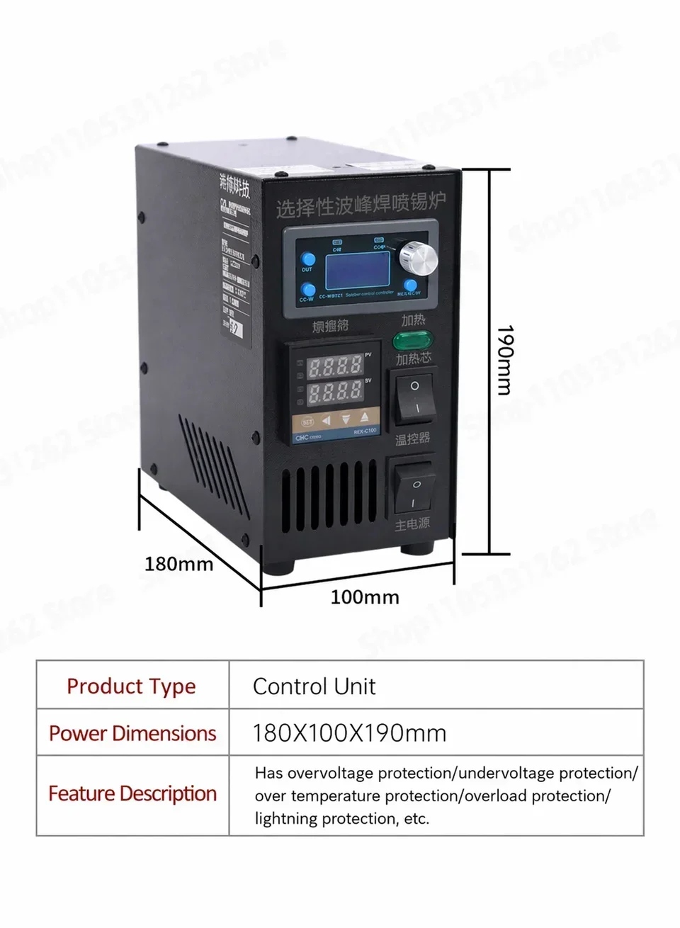 Benchtop Selective Solder System 1500W 5KG PCB Rework Station Lead-Free Solder Fountain PID Temp Control Through-Hole 110V