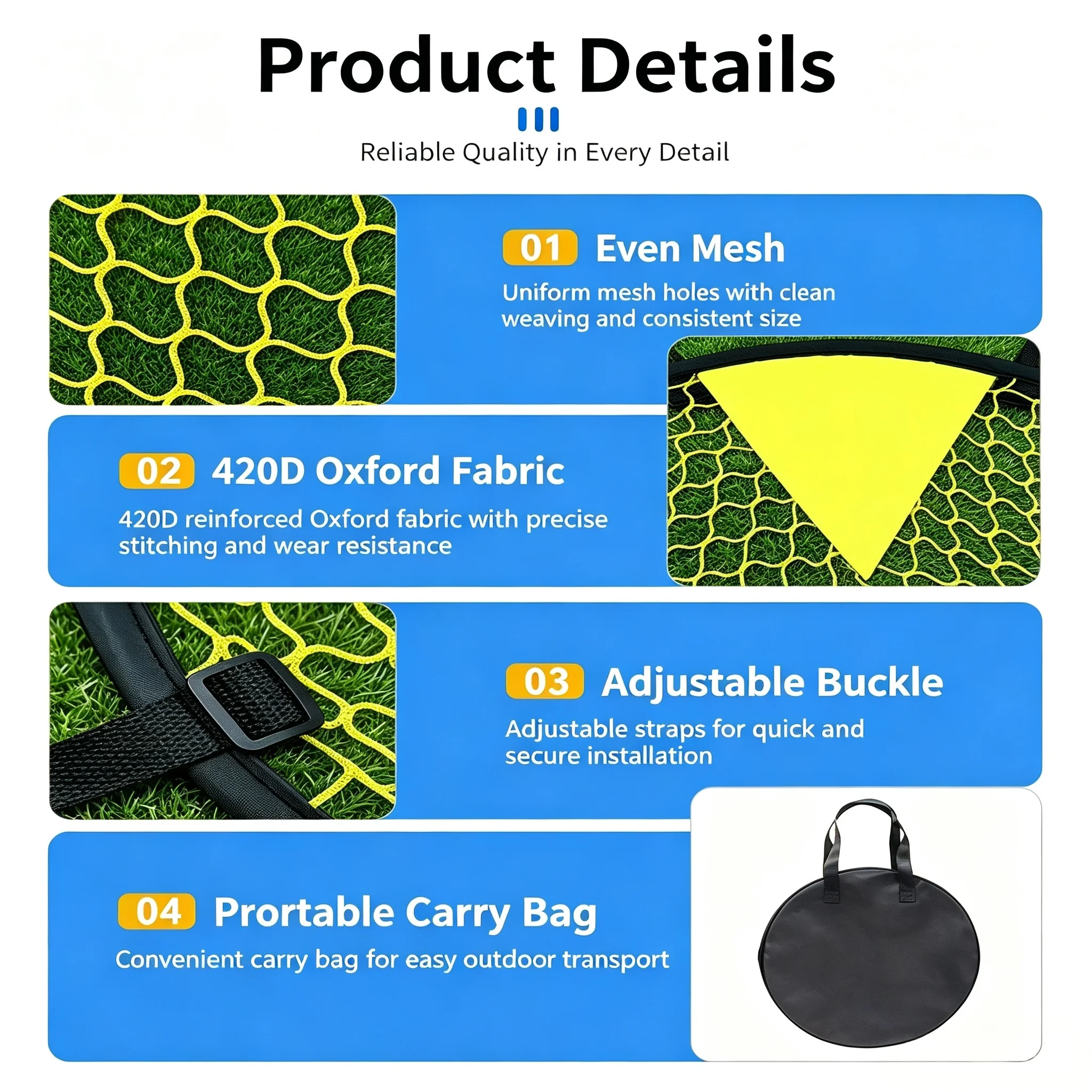 Football Soccer Shooting Target Net, For Precision Training, Easy to Attach and Detach to The Goal, Outdoor Practice Training