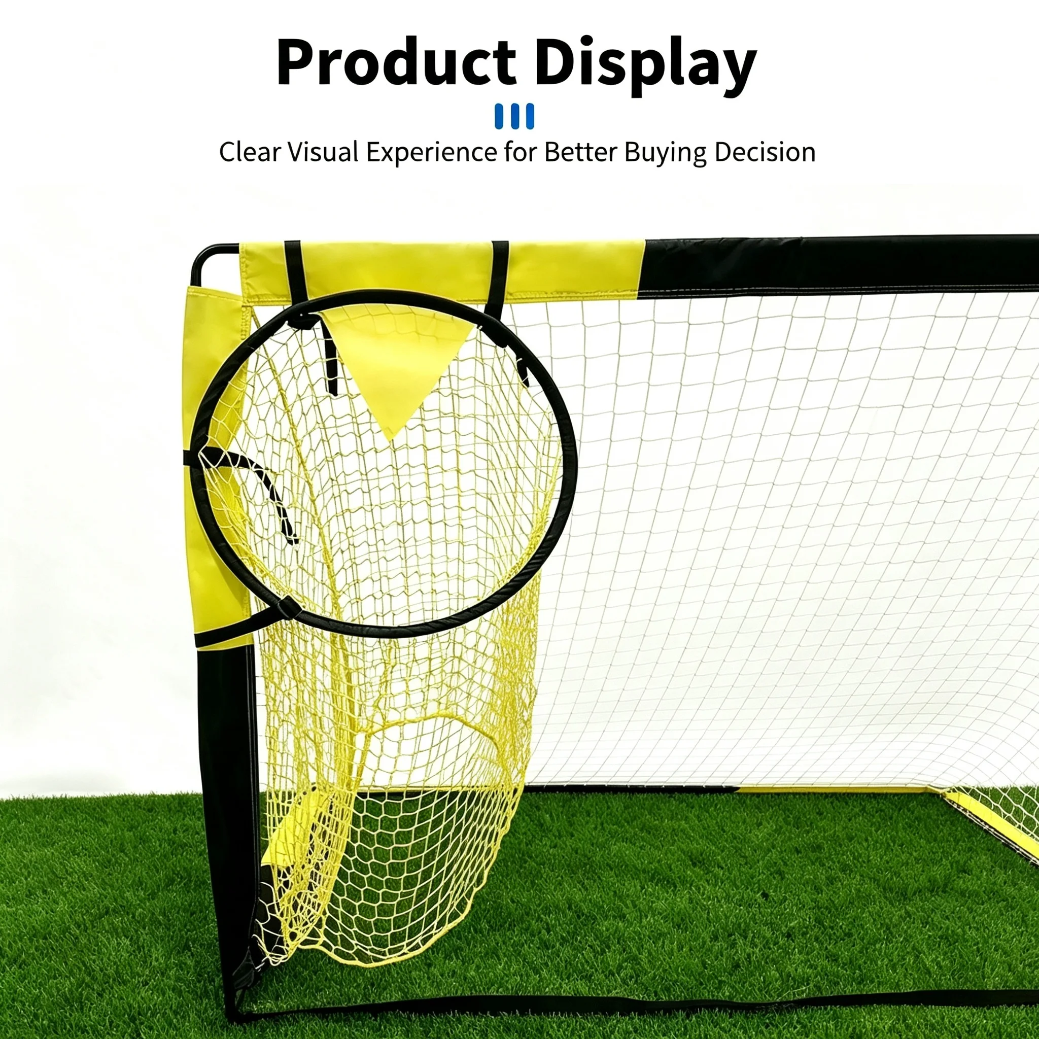 Football Soccer Shooting Target Net, For Precision Training, Easy to Attach and Detach to The Goal, Outdoor Practice Training