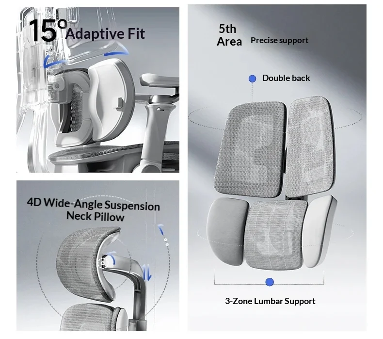 Office Mesh Chair Ergonomic Executive Computer Gaming Furniture Modern Swivel Rolling Adjustable Silla Gaming Ergonomic Chair
