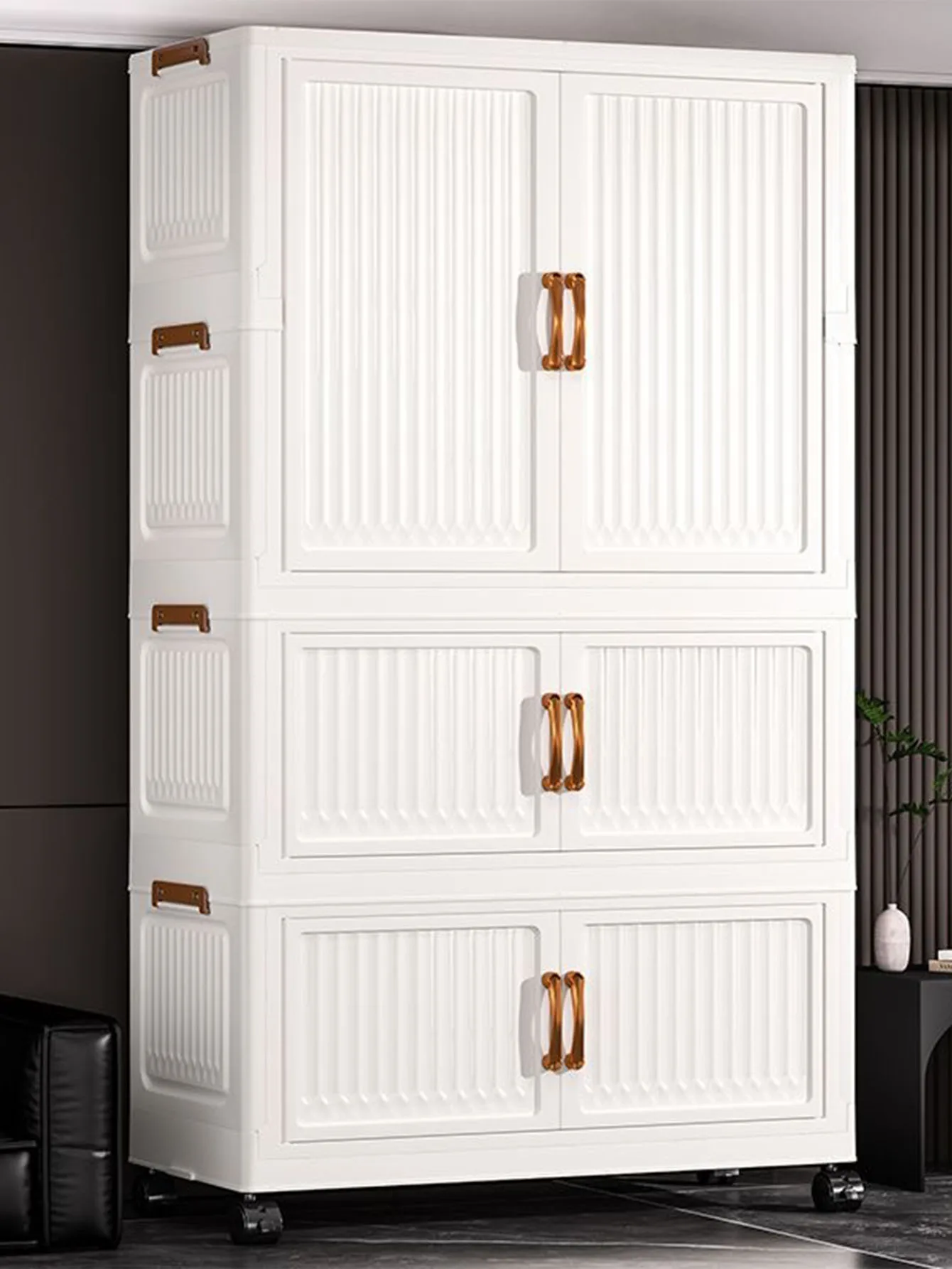 Installation Free Baby Wardrobe Foldableing Storage Cabinet Multi Layer Children's Small Wardrobe Home Clothes Storage Box Stora