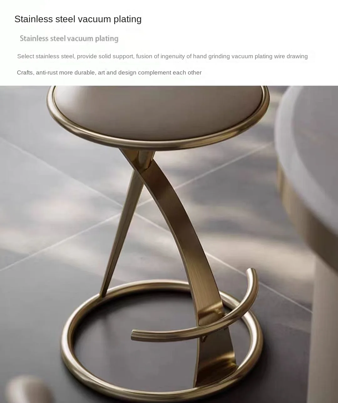 Luxury High-End Metal Dining Chair Modern Simple Home Bar Cafe Front Desk Chair Light Leisure Furniture for Office