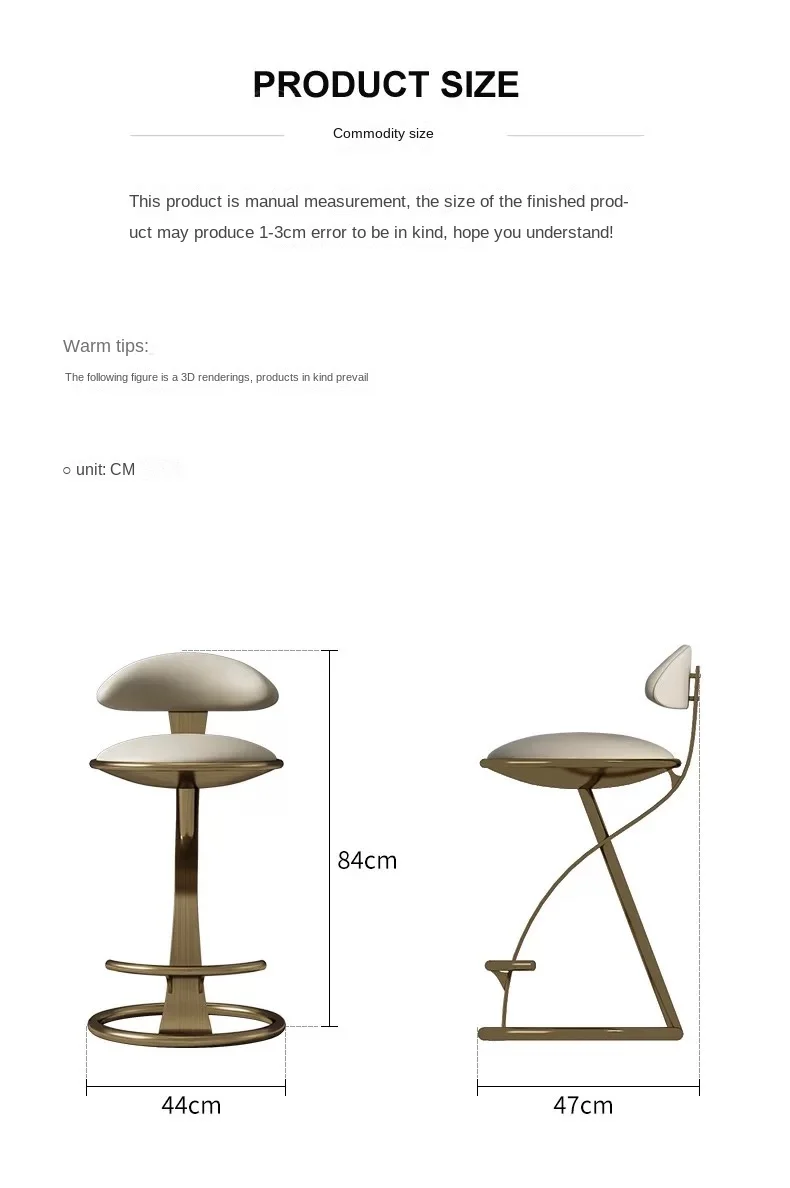 Luxury High-End Metal Dining Chair Modern Simple Home Bar Cafe Front Desk Chair Light Leisure Furniture for Office