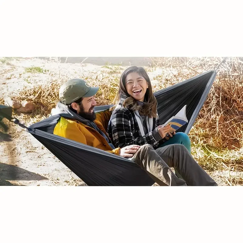 Four Season Comfortable and Breathable Hammock with Backpack Travel Storage Design Suitable for Outdoor Camping Parks