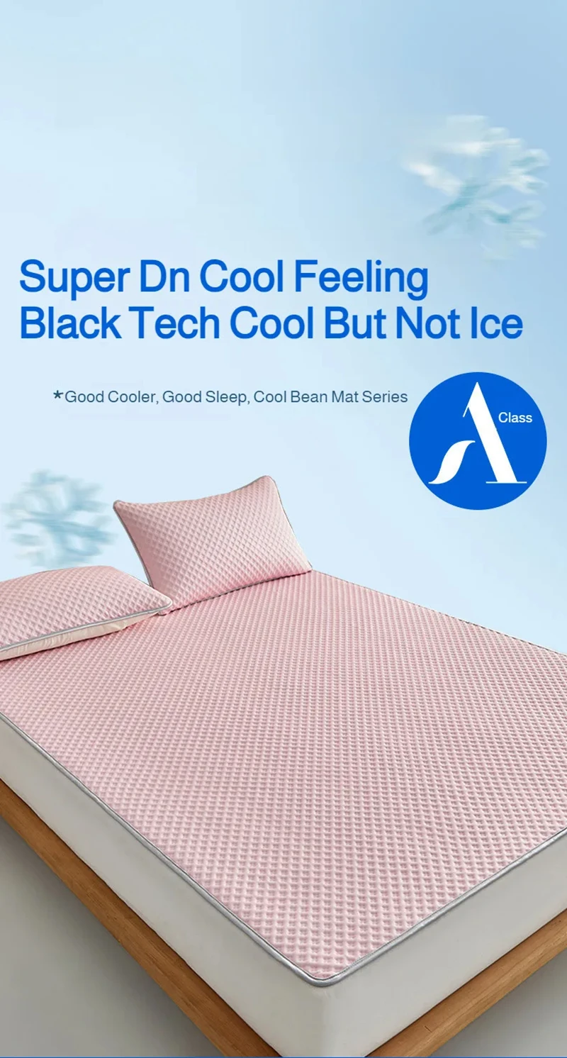 Summer Cooling Mattress Breathable Skin-friendly Ice Silk Bed Mat Pad Washable Smooth Air Condition Cushion 90/120/150/180*200cm