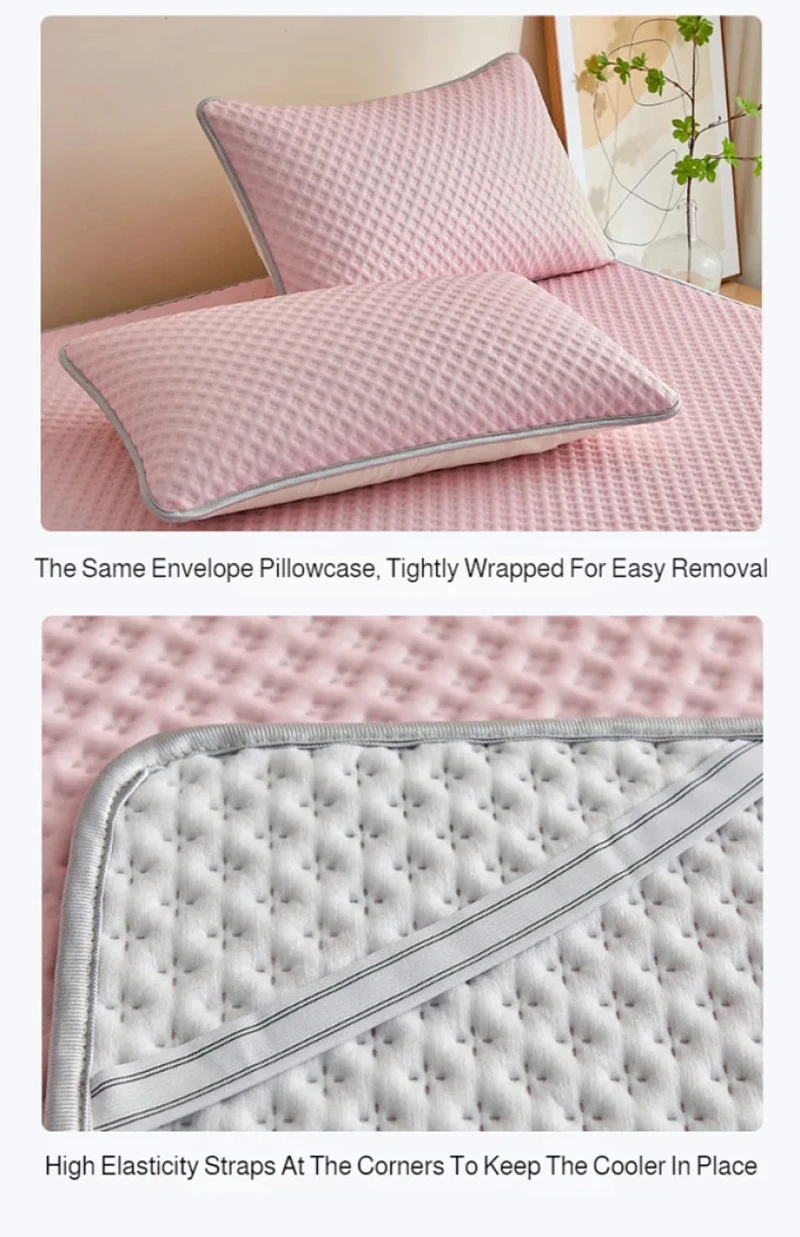 Summer Cooling Mattress Breathable Skin-friendly Ice Silk Bed Mat Pad Washable Smooth Air Condition Cushion 90/120/150/180*200cm