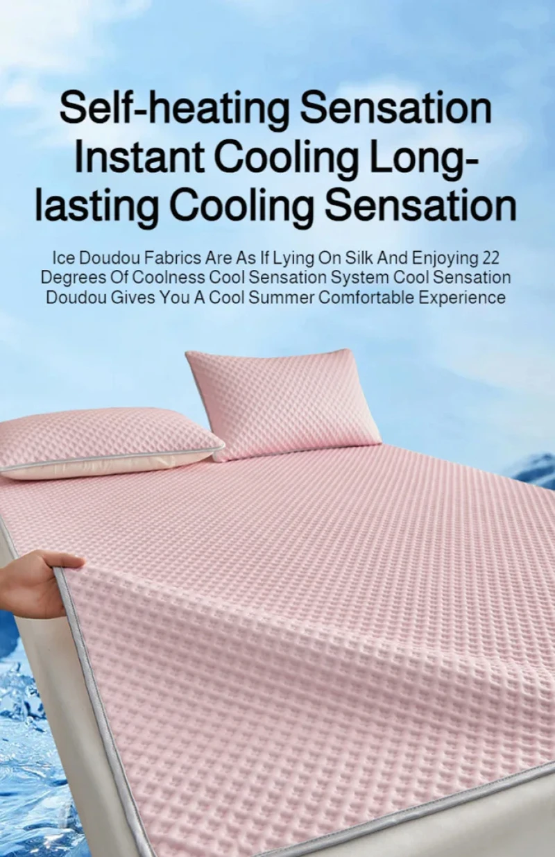 Summer Cooling Mattress Breathable Skin-friendly Ice Silk Bed Mat Pad Washable Smooth Air Condition Cushion 90/120/150/180*200cm