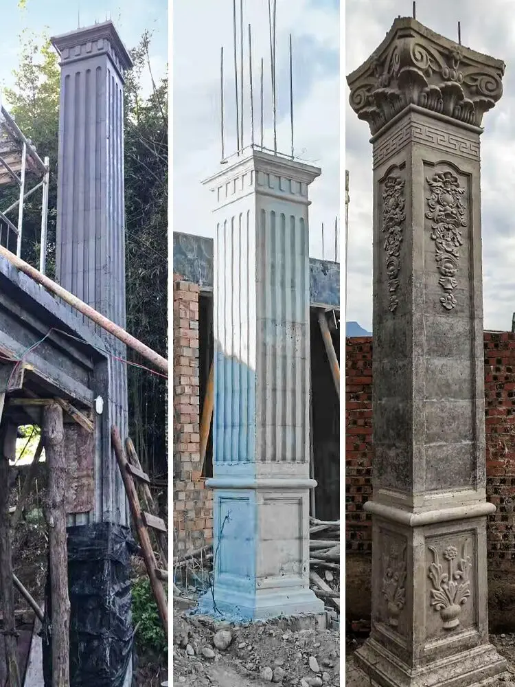 Roman Column Head Mold Gate Villa Wall Square Head Cap Cement Column Cap Square Decoration Press