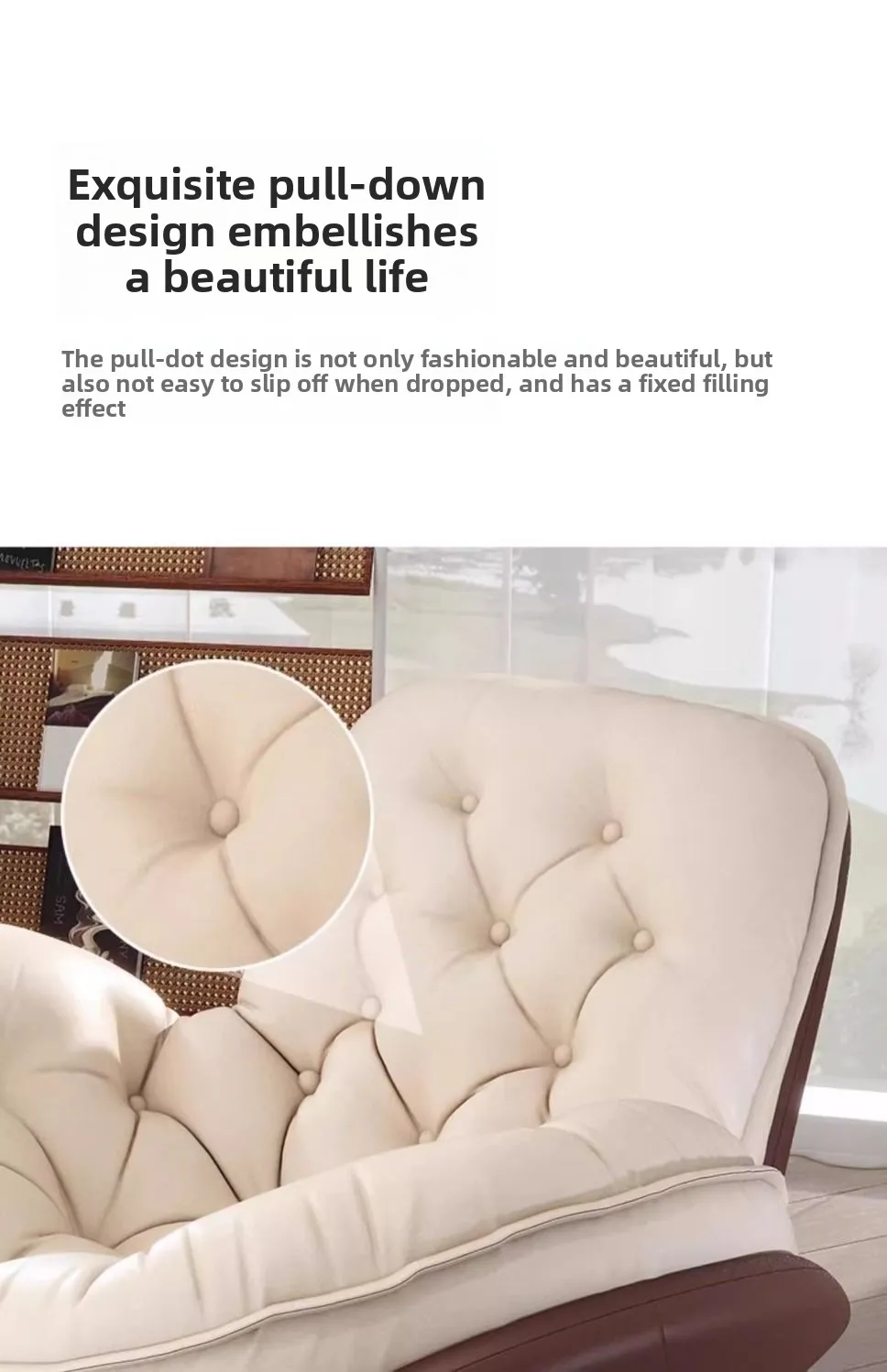 Modern, Penguin, Rocking Chair, Deck Chair, Balcony, Home, Leisure Chair Living Room, Light Luxury, Honeycomb, Pull Button, Lazy
