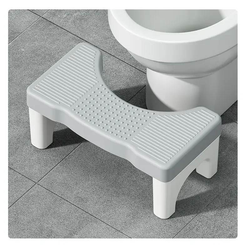 Home Bathroom Toilet Stool Thickened Footrest Squatting Aid Foot Step for Adults Kids and Pregnant Women Comfort Support