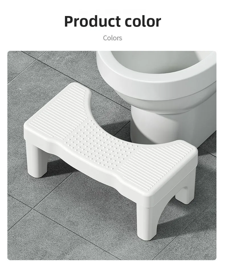 Home Bathroom Toilet Stool Thickened Footrest Squatting Aid Foot Step for Adults Kids and Pregnant Women Comfort Support